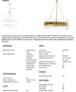 Arteriors Home Haskell Small Chandelier