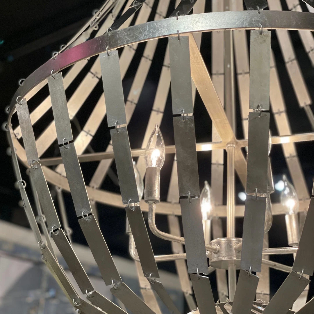 Worlds Away Serafina Chandelier Silver Leaf 5 Worlds Away Serafina Chandelier Silver Leaf