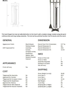 Arteriors Home Henry Fireplace Tools New Arrivals
