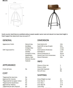 Arteriors Home New Arrivals Henson Counter Stool