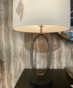 Arteriors Home Landon Lamp Gray Leather New Arrivals