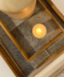 Made Goods Pace Tray Set Grey Hair On Hide New Arrivals