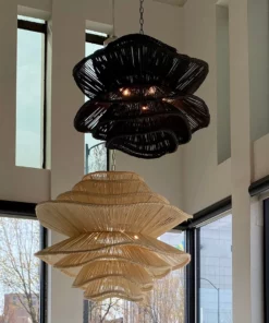 Made Goods Alondra Chandelier White Rattan New Arrivals