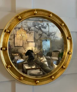 Worlds Away Federal Mirror Gold