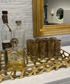 Worlds Away Byron Tray Gold