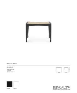 Bungalow 5 New Arrivals Iris Stool Black