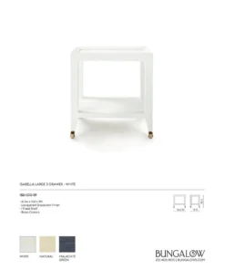 Bungalow 5 Isadora Tea Table White