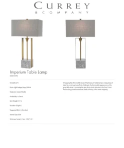 Currey And Company New Arrivals Imperium Table Lamp