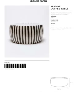 Made Goods Janson Coffee Table Black & White
