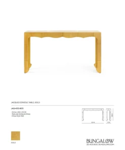 Bungalow 5 Jaques Console Table Antique Brass