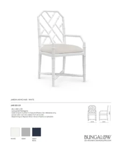 Bungalow 5 New Arrivals Jardin Armchair White 9 Bungalow 5 New Arrivals Jardin Armchair White