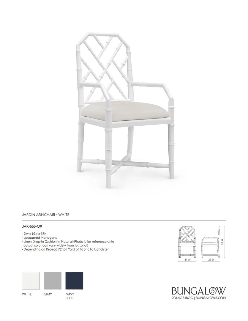 Bungalow 5 New Arrivals Jardin Armchair White 6 Bungalow 5 New Arrivals Jardin Armchair White