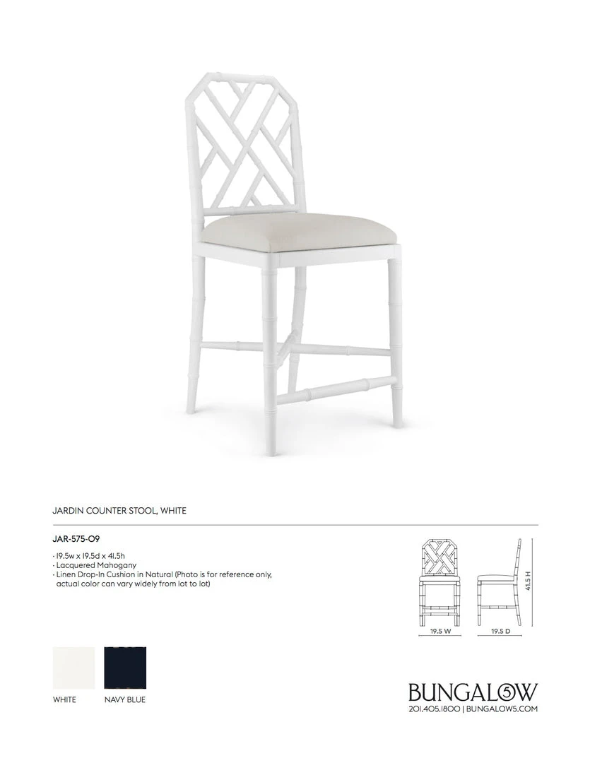 Bungalow 5 New Arrivals Jardin Counter Stool White 6 Bungalow 5 New Arrivals Jardin Counter Stool White