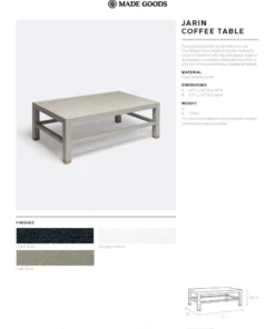 Made Goods Jarin Coffee Table Designer White Faux Belgian Linen New Arrivals 7 Made Goods Jarin Coffee Table Designer White Faux Belgian Linen New Arrivals