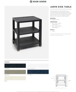 Made Goods New Arrivals Jarin Side Table Light Gray Faux Belgian Linen 9 Made Goods New Arrivals Jarin Side Table Light Gray Faux Belgian Linen