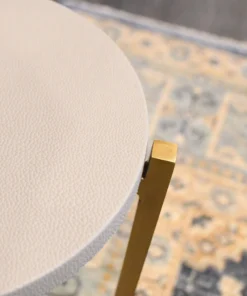 Worlds Away Fitz Cigar Table Antique Brass And Grey Faux Shagreen New Arrivals