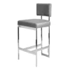 Worlds Away New Arrivals Jones Bar Stool Gray Velvet And Nickel 1 Worlds Away New Arrivals Jones Bar Stool Gray Velvet And Nickel
