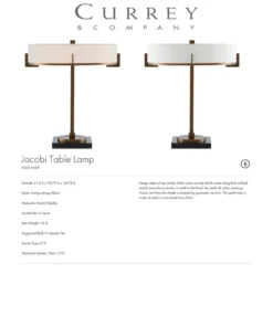 Currey And Company New Arrivals Jacobi Table Lamp
