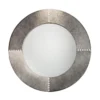 Jamie Young Cross Stitch Round Mirror Grey Hide New Arrivals