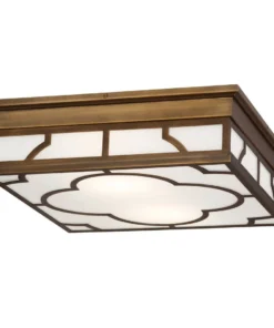 Jonathan Adler New Arrivals Addison Flush Mount Lamp Weathered Brass