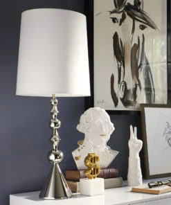 Jonathan Adler New Arrivals Harlequin Table Lamp Polished Nickel