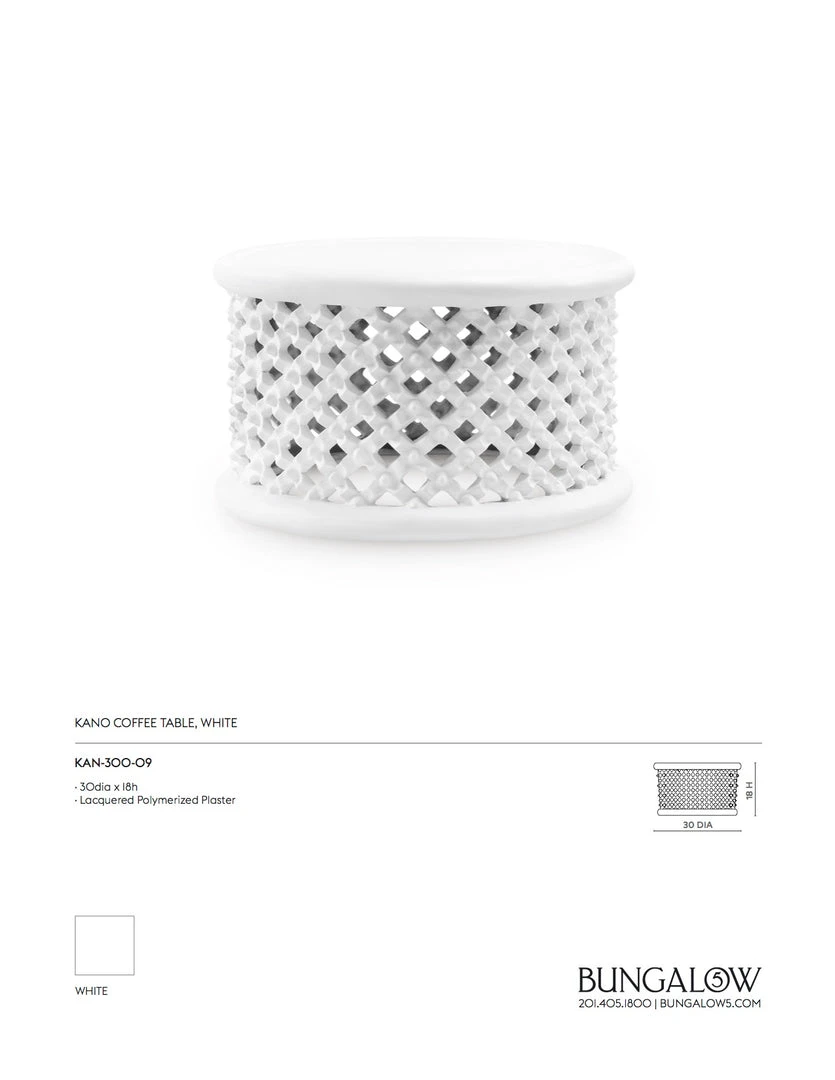Bungalow 5 New Arrivals Kano Coffee Table White 6 Bungalow 5 New Arrivals Kano Coffee Table White