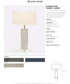 Made Goods Kingston Table Lamp Navy Faux Shagreen New Arrivals 9 Made Goods Kingston Table Lamp Navy Faux Shagreen New Arrivals