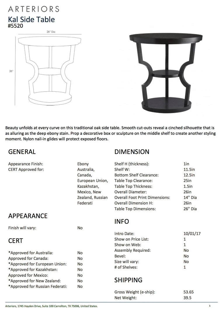 Arteriors Home New Arrivals Kal Side Table 7 Arteriors Home New Arrivals Kal Side Table