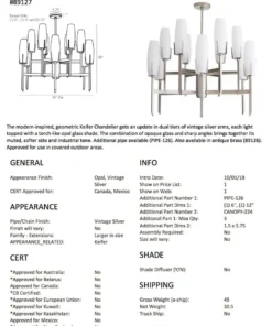 Arteriors Home New Arrivals Keifer Large Chandelier Vintage Silver