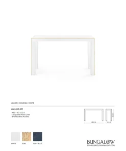 Bungalow 5 Lauren Console White New Arrivals