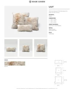 Made Goods Lily Cream Alpaca Pillow Square New Arrivals