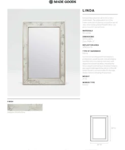 Made Goods New Arrivals Linda Wall Mirror Silver Leaf