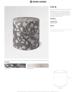 Made Goods New Arrivals Lola Drum Stool White