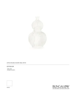 Bungalow 5 New Arrivals Lotus Double Gourd Vase White
