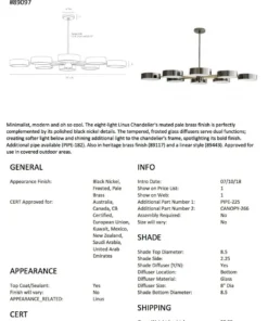 Arteriors Home Linus Starburst Chandelier Pale Brass 14 Arteriors Home Linus Starburst Chandelier Pale Brass