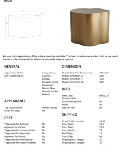 Arteriors Home New Arrivals Lowry Side Table