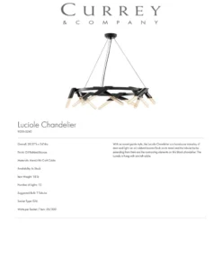Currey And Company Luciole Chandelier