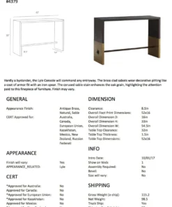 Arteriors Home New Arrivals Lyle Console