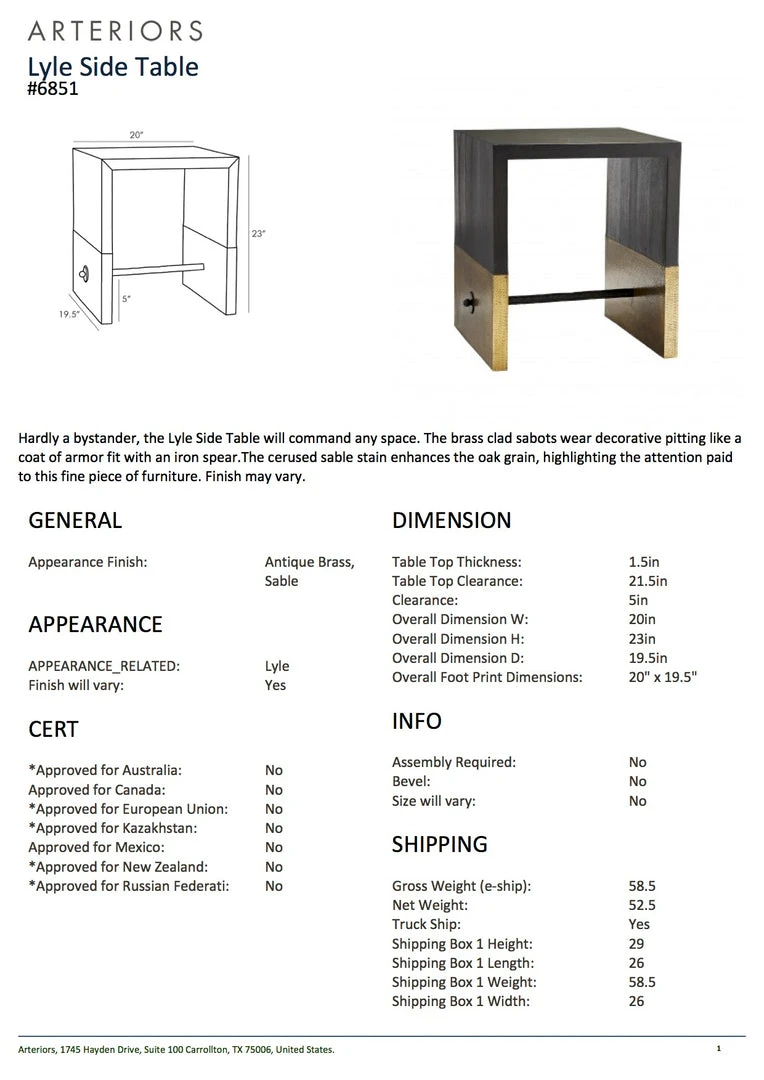 Arteriors Home Lyle Side Table New Arrivals 7 Arteriors Home Lyle Side Table New Arrivals