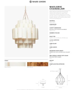 Made Goods Marjorie Chandelier Resin Coated Banana Bark New Arrivals 14 Made Goods Marjorie Chandelier Resin Coated Banana Bark New Arrivals