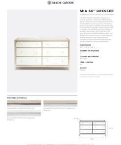 Made Goods Mia 60" Dresser Pristine 7 Made Goods Mia 60
