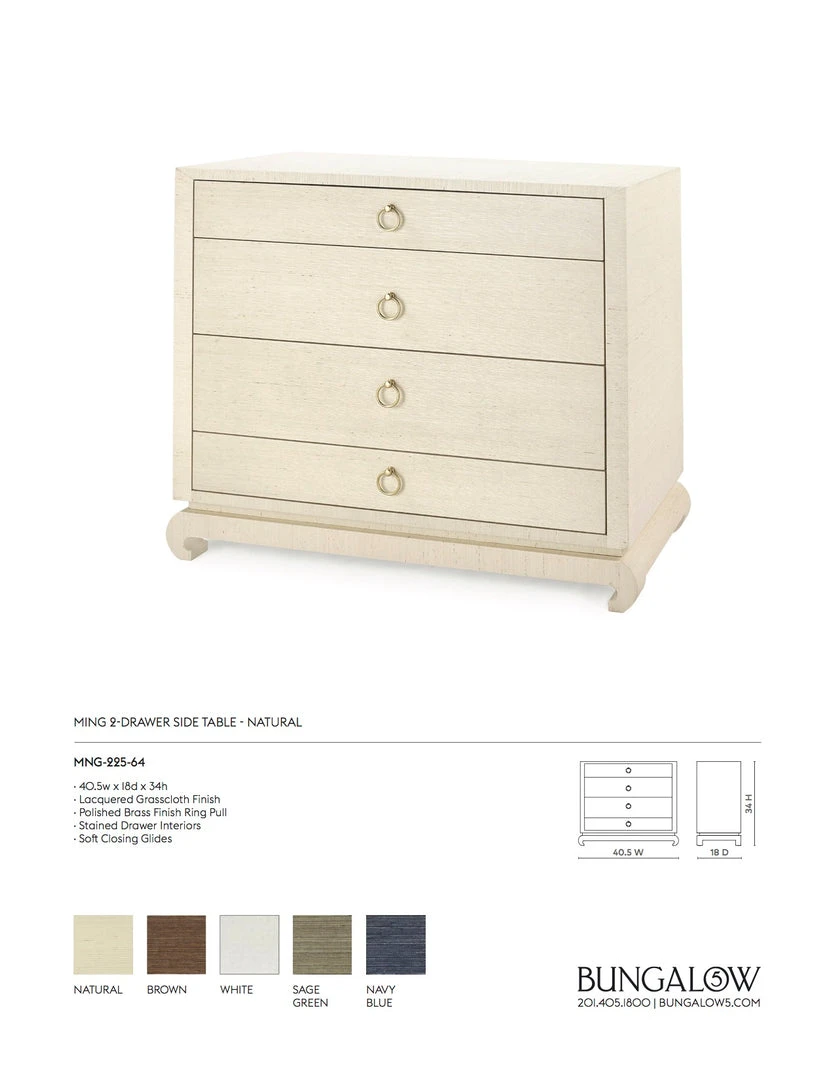 Bungalow 5 Ming Large 4 Drawer Chest Natural 6 Bungalow 5 Ming Large 4 Drawer Chest Natural