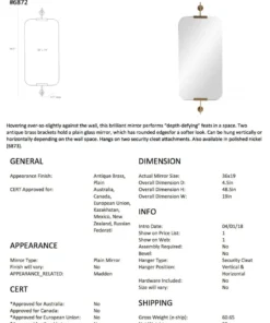 Arteriors Home Madden Mirror Antique Brass New Arrivals