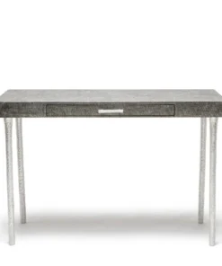 Made Goods New Arrivals Audrey Desk Charcoal Faux Linen