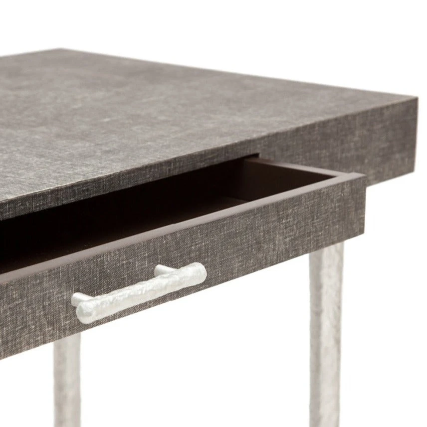 Made Goods New Arrivals Audrey Desk Charcoal Faux Linen 4 Made Goods New Arrivals Audrey Desk Charcoal Faux Linen
