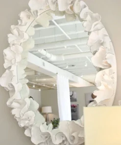 Made Goods Coco Mirror White With Silver Faux Coral New Arrivals