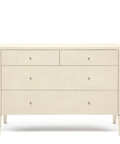 Made Goods Conrad 48" Dresser Off White Faux Raffia