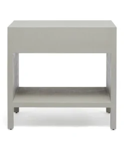 Made Goods Maris Double Nightstand Light Grey Faux Belgian Linen