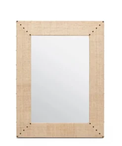 Made Goods New Arrivals Sachin Mirror Natural Bleached Raffia