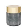 Made Goods New Arrivals Maxine Stool Brass And Cool Gray Faux Shagreen